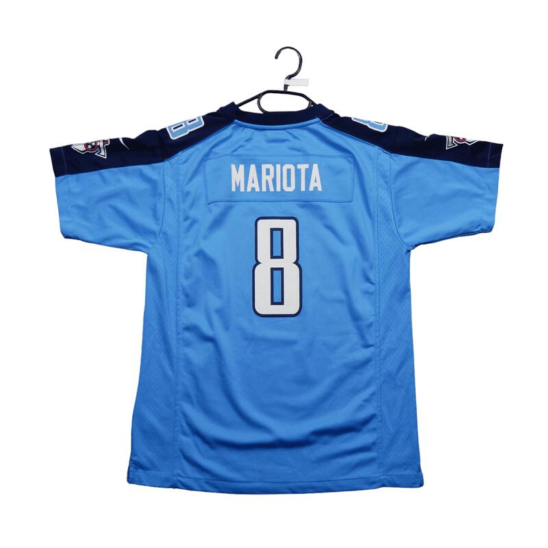 Used Nike TN TITANS NFL MARIOTA JERSEY 8 SR LG LG Athletic Apparel