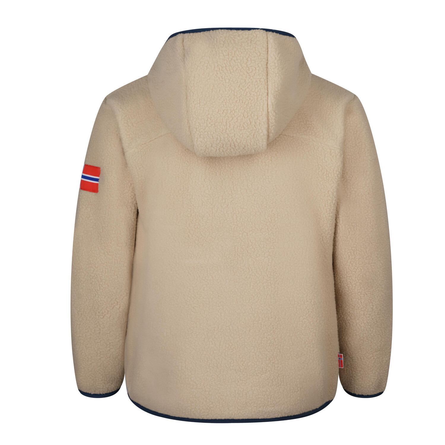 Kinder Fleecejacke Aurlandsfjord Wüstensand/Mystik Blau/Rostrot 2/2