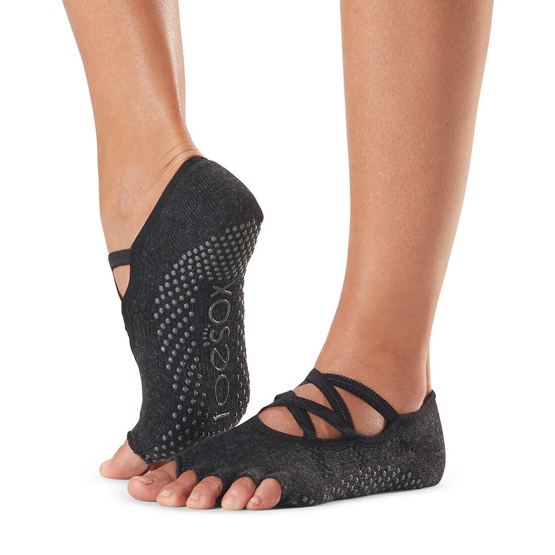 Womens/Ladies Elle Merci Gripped Half Toe Socks (Grey) 2/3