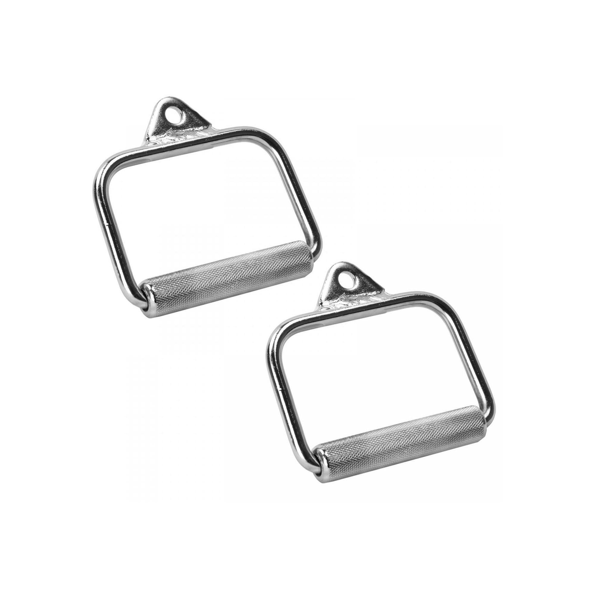 Gorilla Sports - Paire De Poignées De Traction Y-30 | Accessoire Musculation - Accessoire De Tirage - Gris - 13 Cm - Decathlon