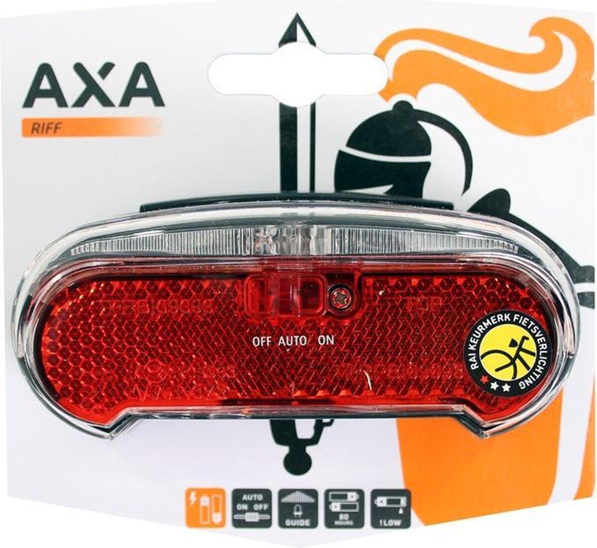 Éclairage vélo arrière led à pile pour porte-bagage AXA Riff 4/5