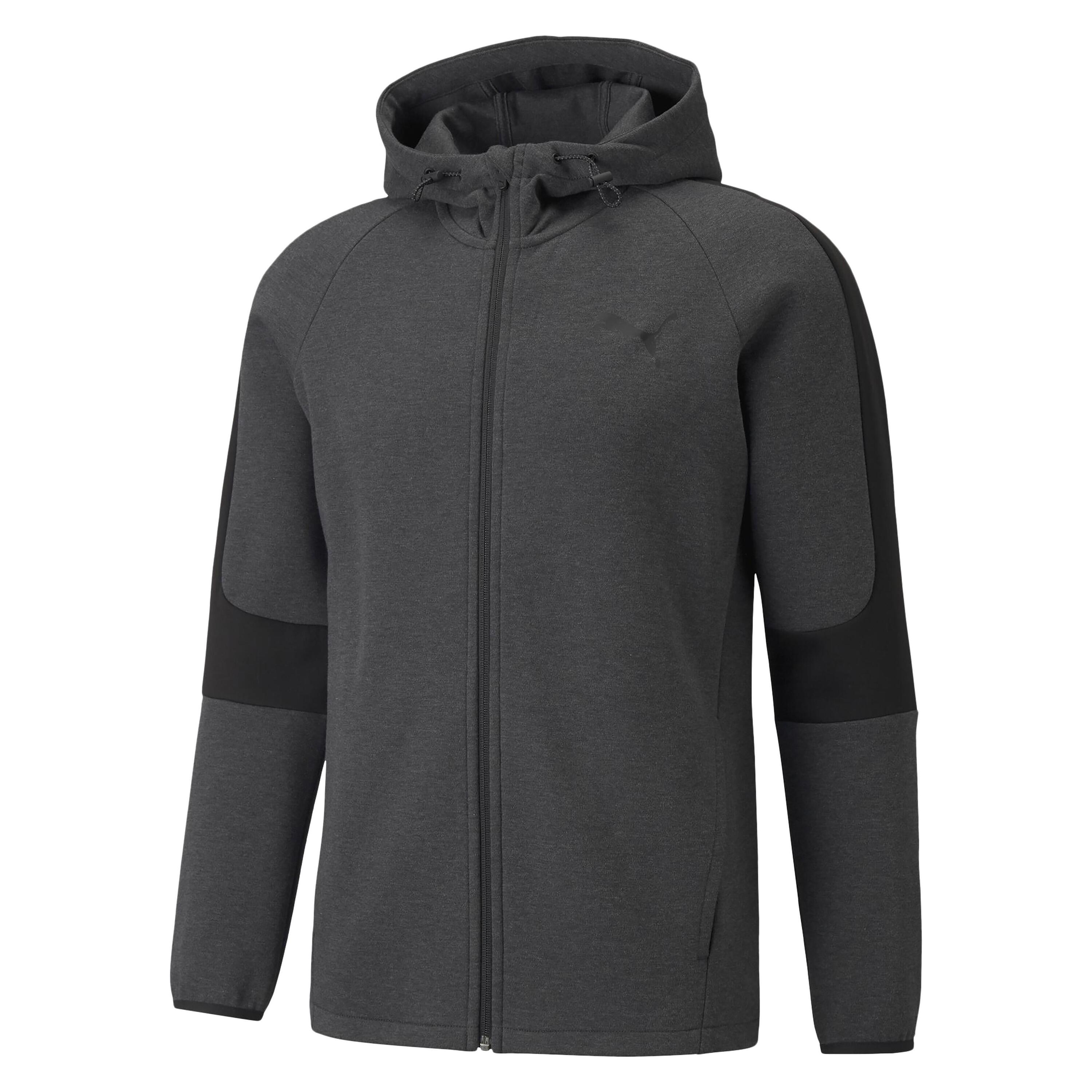 PUMA Sudadera Puma Evostripe Core Fz, Gris, Hombre