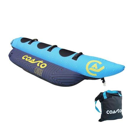 Bouée gonflable tractée LUNA 9'84x39" 3 Personnes PVC 28G/0.7mm Bleu Nylon 840D
