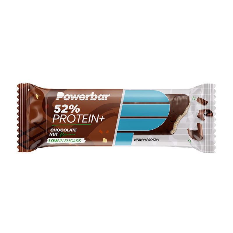 Powerbar 52% Protein Plus Chocolate Nut 20x50g - High Protein Low Sugar Riegel