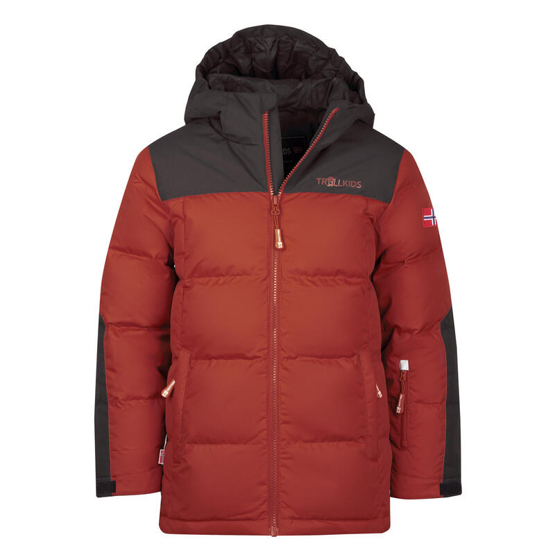 Kinder Daunenjacke Narvik XT Rostrot/Schwarz