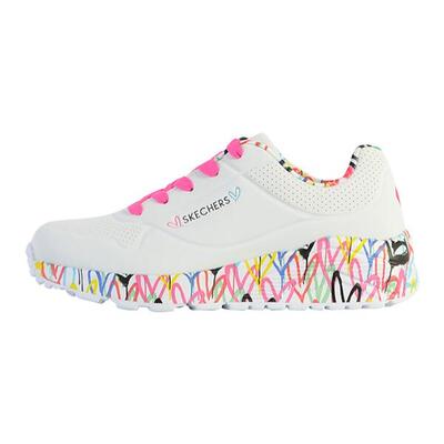 Zapatillas Marcha Niños Skechers Uno Lite blanco