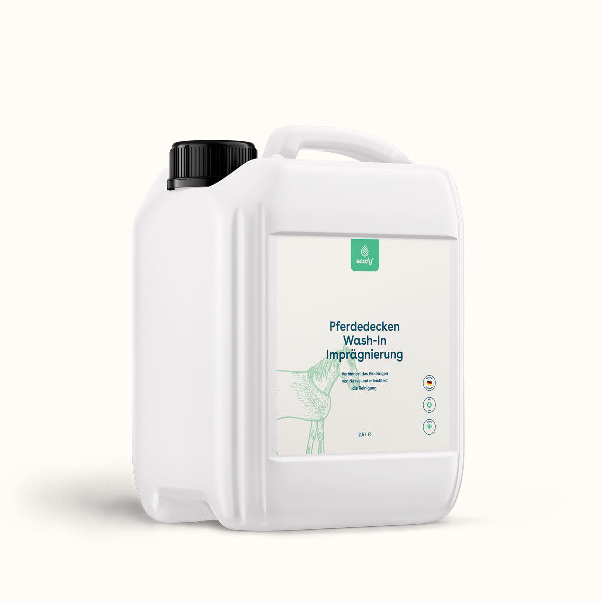 ECO:FY Impregnante Wash-In per tappeti per cavalli - applicazione in lavatrice