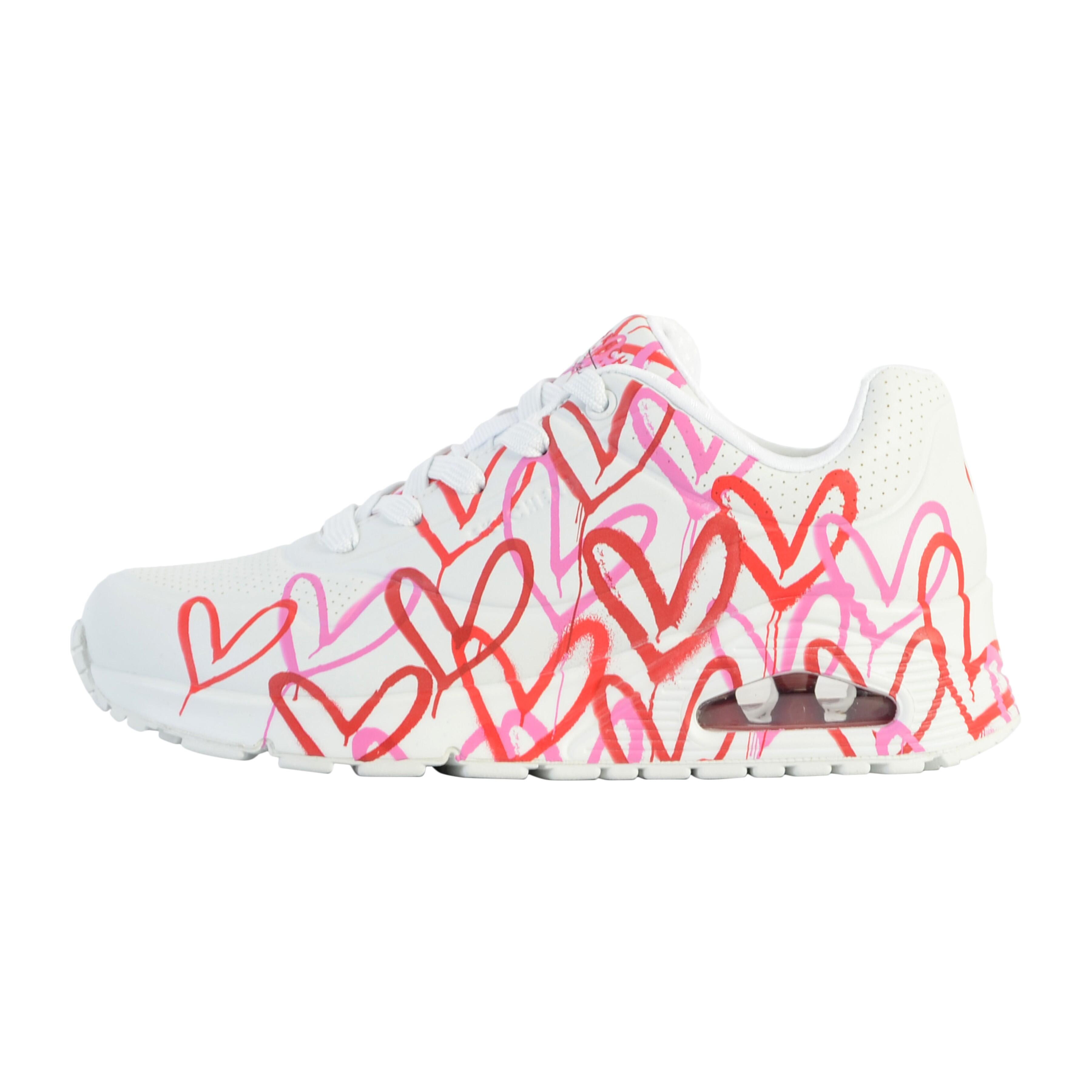 Skechers - Basket À Lacets Skechers Uno-spread The Love - Femme - Baskets - Blanc|rouge - 41 - Decathlon