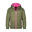 Mädchen Steppjacke Eikefjord Dunkle Olive/Hellmagenta