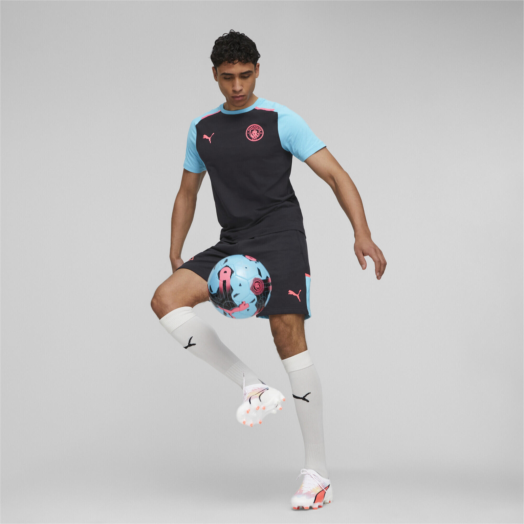 Shorts de fútbol Manchester City Casuals PUMA Dark Navy Hero Blue Black 5/6
