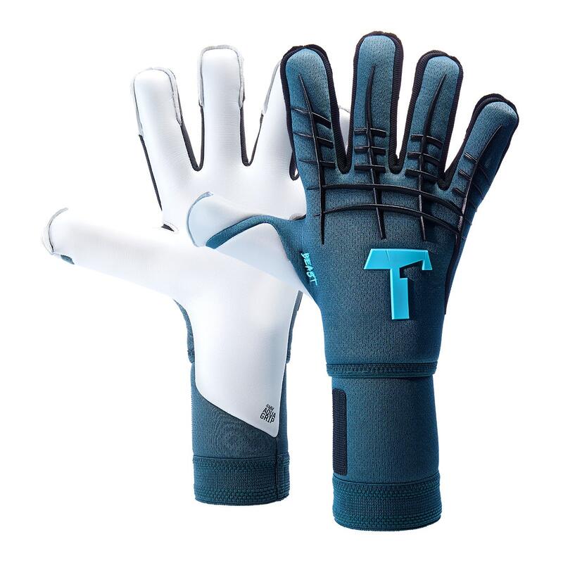 Guantes de portero T1TAN Adulto Petrol Beast 3.0 azul con protecciones