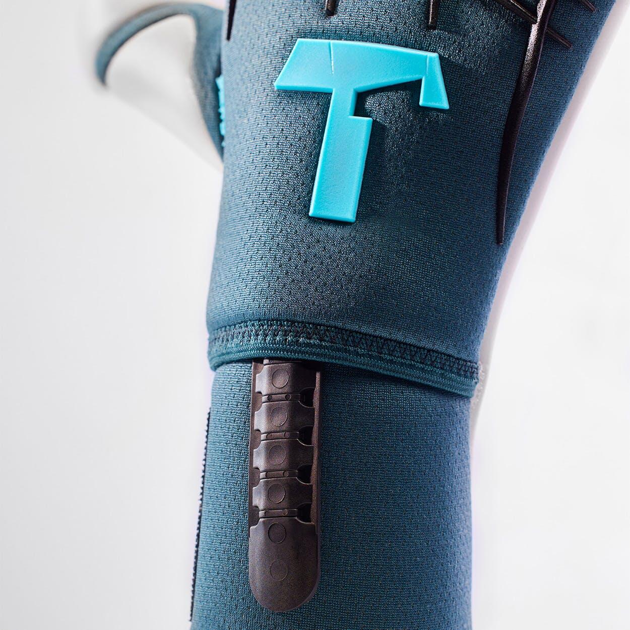 Keepershandschoenen voetbal volwassenen Petrol Beast 3.0 met Fingersave 3/4