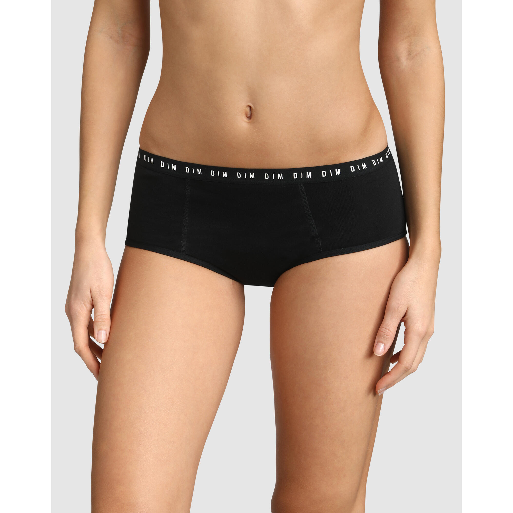 Dim - Shorty Menstruel Femme Flux Moyen Protect - Culotte Shorty - Noir - 48 Xl - Decathlon