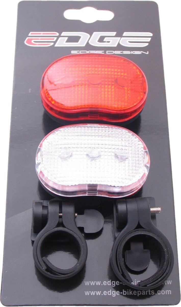 Éclairage LED de bord Set City 3 LED Front + arrière y compris les batteries 2/4