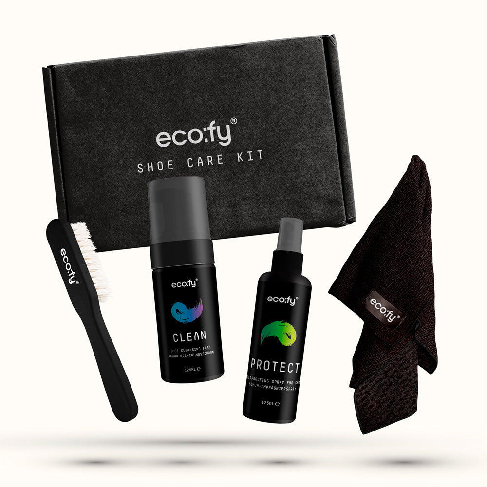 Eco:fy - Kit D'Entretien Pour Chaussures • Kit De Nettoyage Avec Produit Imperméabilisant - Rénovateur Cuir Et Synthétique - 125 Ml - Decathlon
