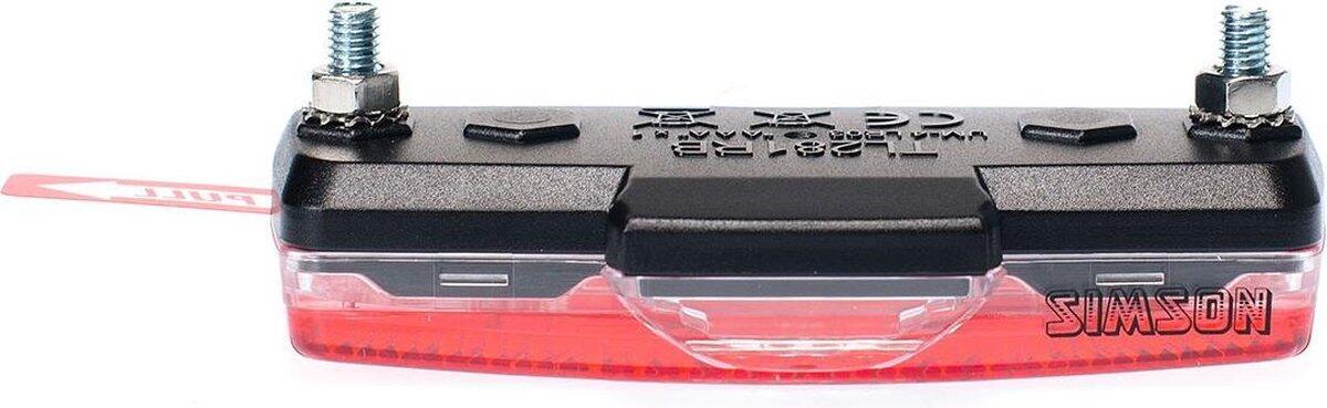 Simson feu arrière Block led porte-bagages batterie rouge 2/5