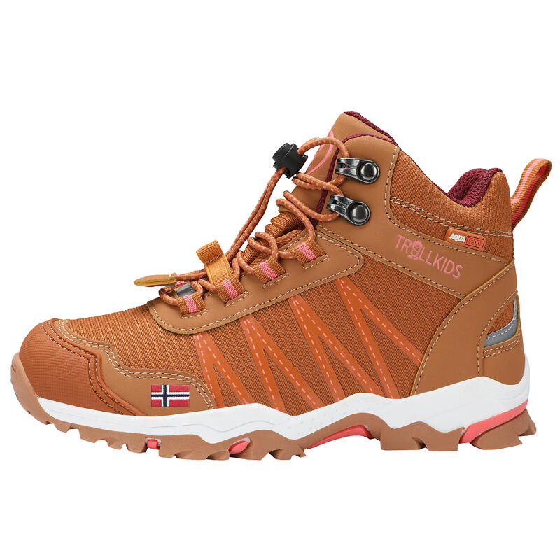 Chaussures de randonnée enfant Trolltunga marron/orange foncé