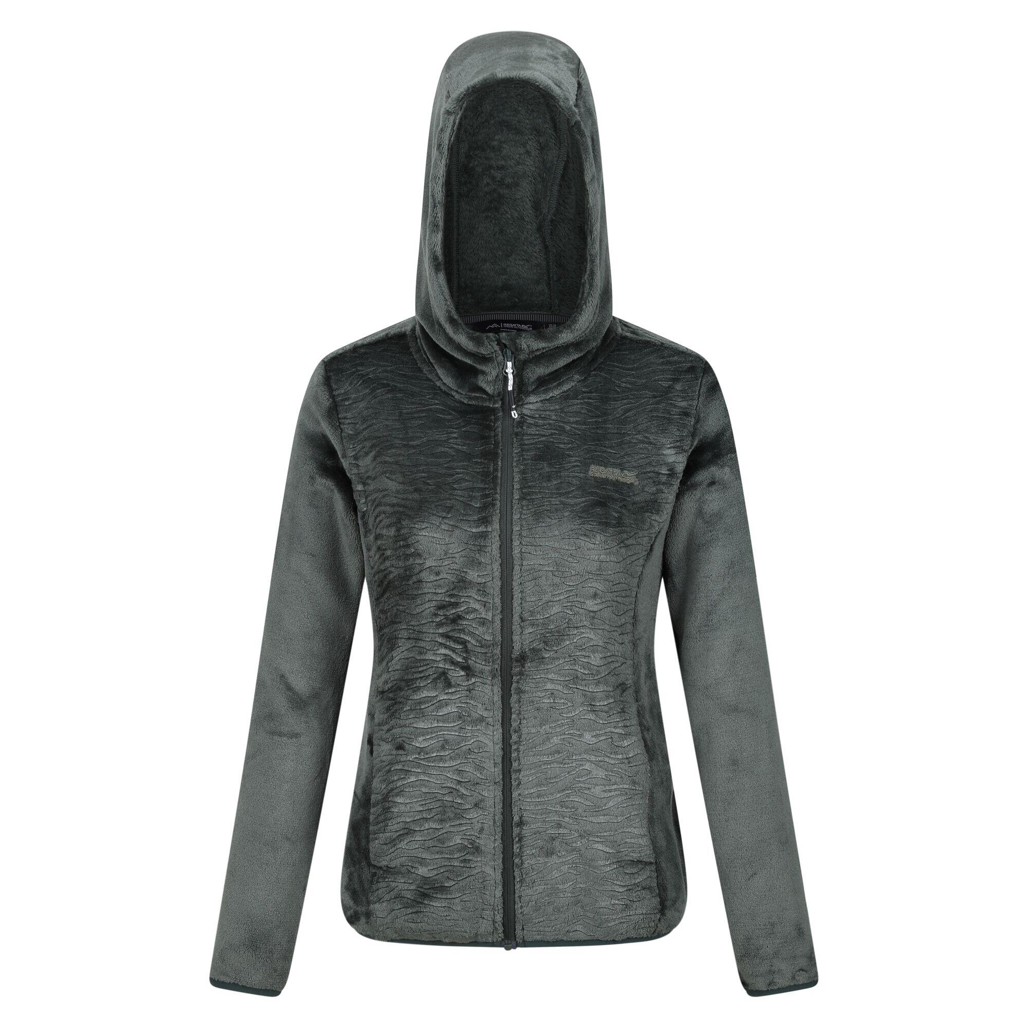 Womens/Ladies Julissa III Fluffy Full Zip Fleece Jacket (Darkest Spruce) 1/5