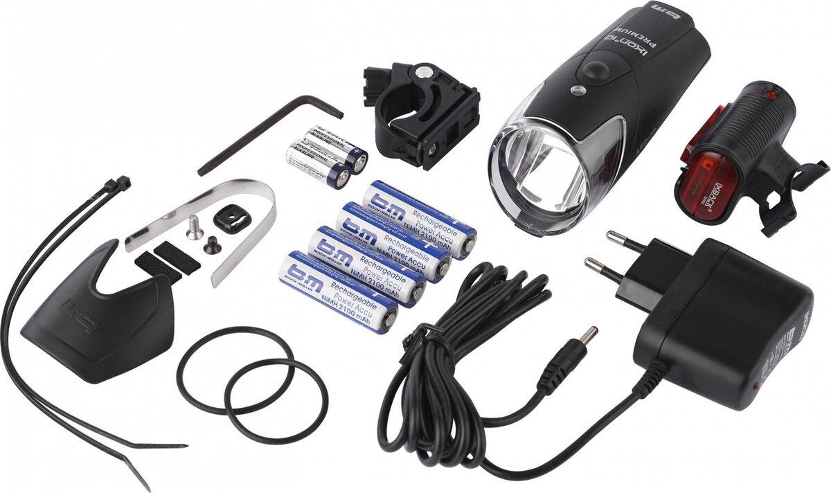 Busch & Müller Ixon IQ Premium 80 Lux - Faro LED a batteria, nero. 3/4