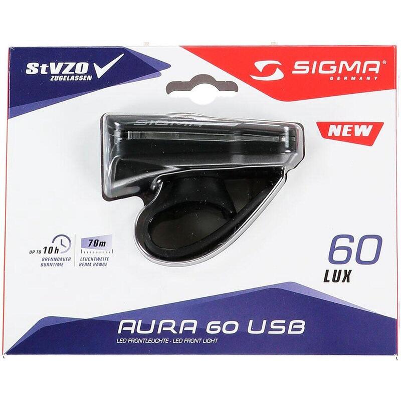 SIGMA SPORT Lampe frontale à LED rechargeable Sigma Aura 60