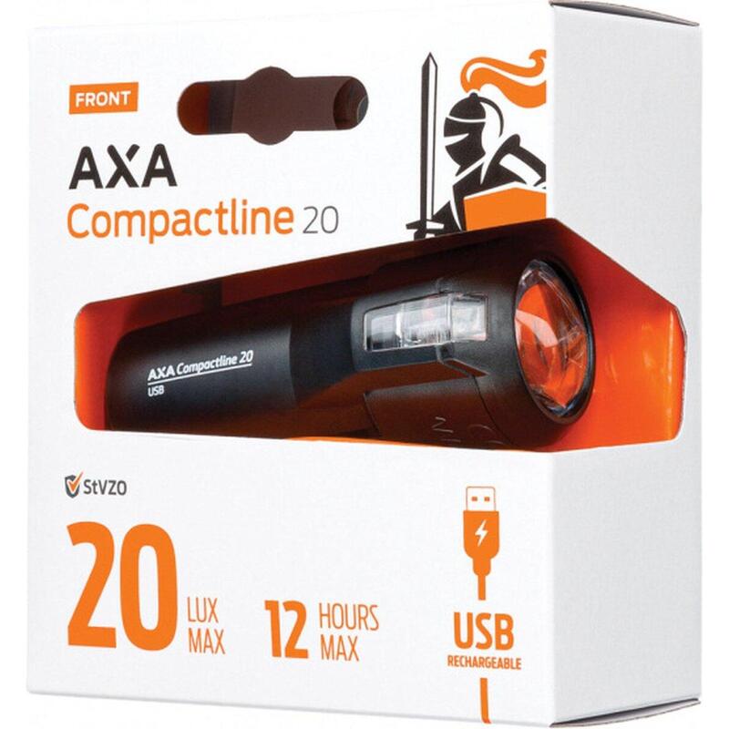 koplamp Compactline usb 20 lux zwart