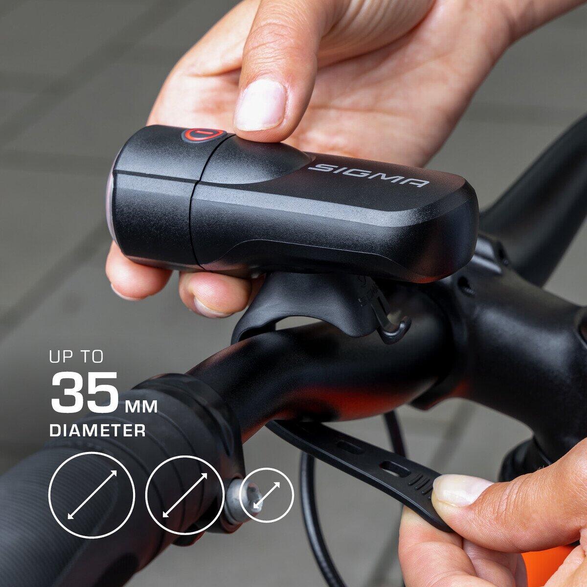 Sigma Aura 30 LED Headlight - 30 Lux Battery Powered in Black 3/6