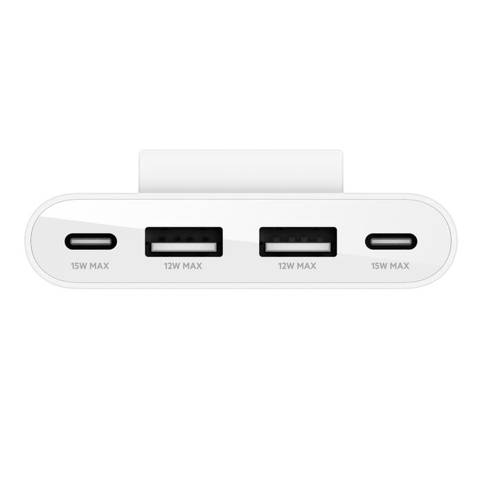 BELKIN - Prolongateur d'alimentation 4 ports USB 2m blanc 3/5
