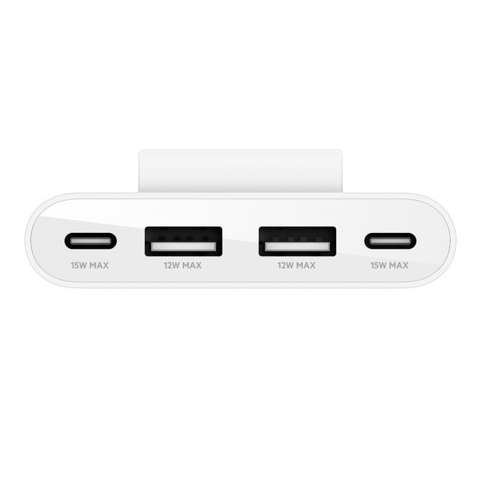 BELKIN - Prolongateur d'alimentation 4 ports USB 2m blanc