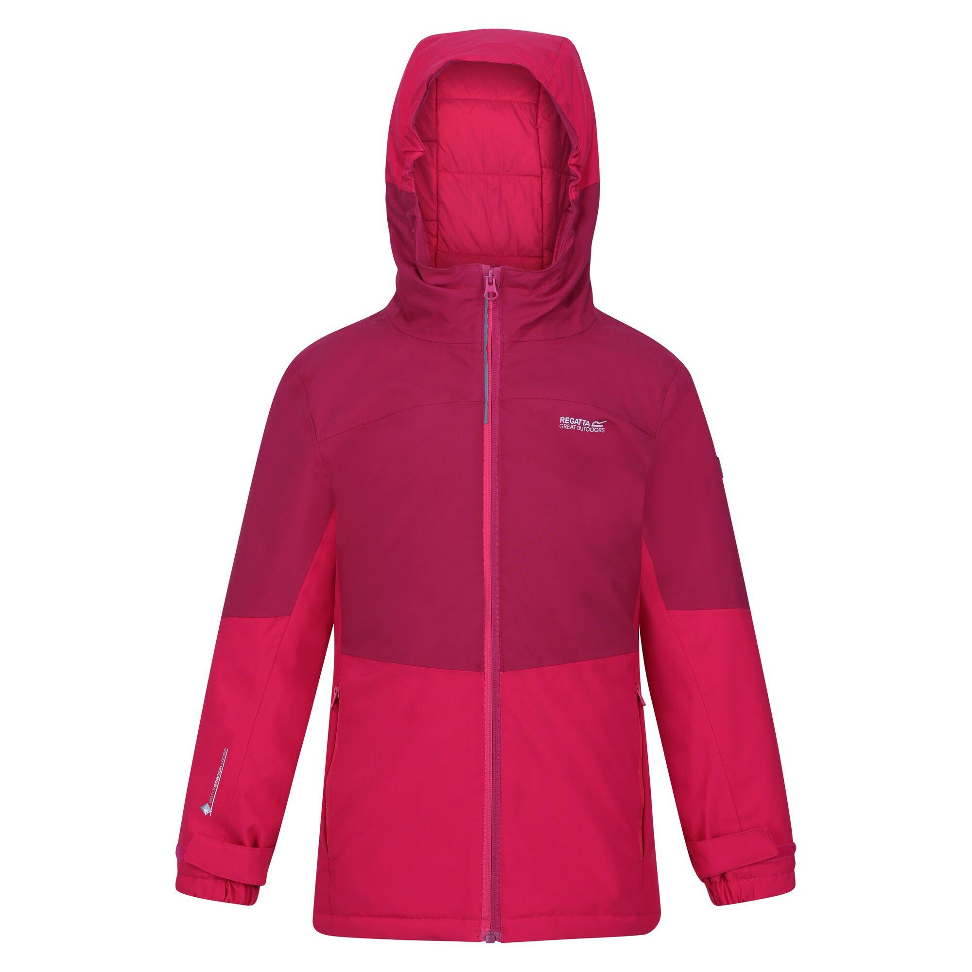REGATTA Childrens/Kids Highton IV Padded Waterproof Jacket (Berry Pink/Pink Potion)