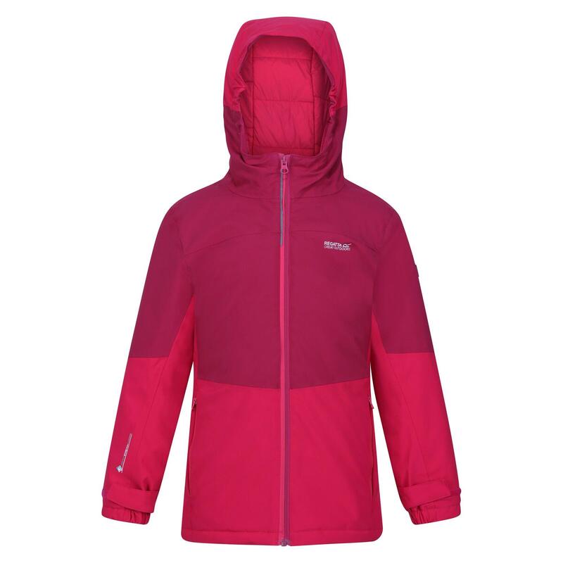 "Highton IV" Jacke, wasserfest Wattiert für Kinder Beeren Pink /Pinker Trank