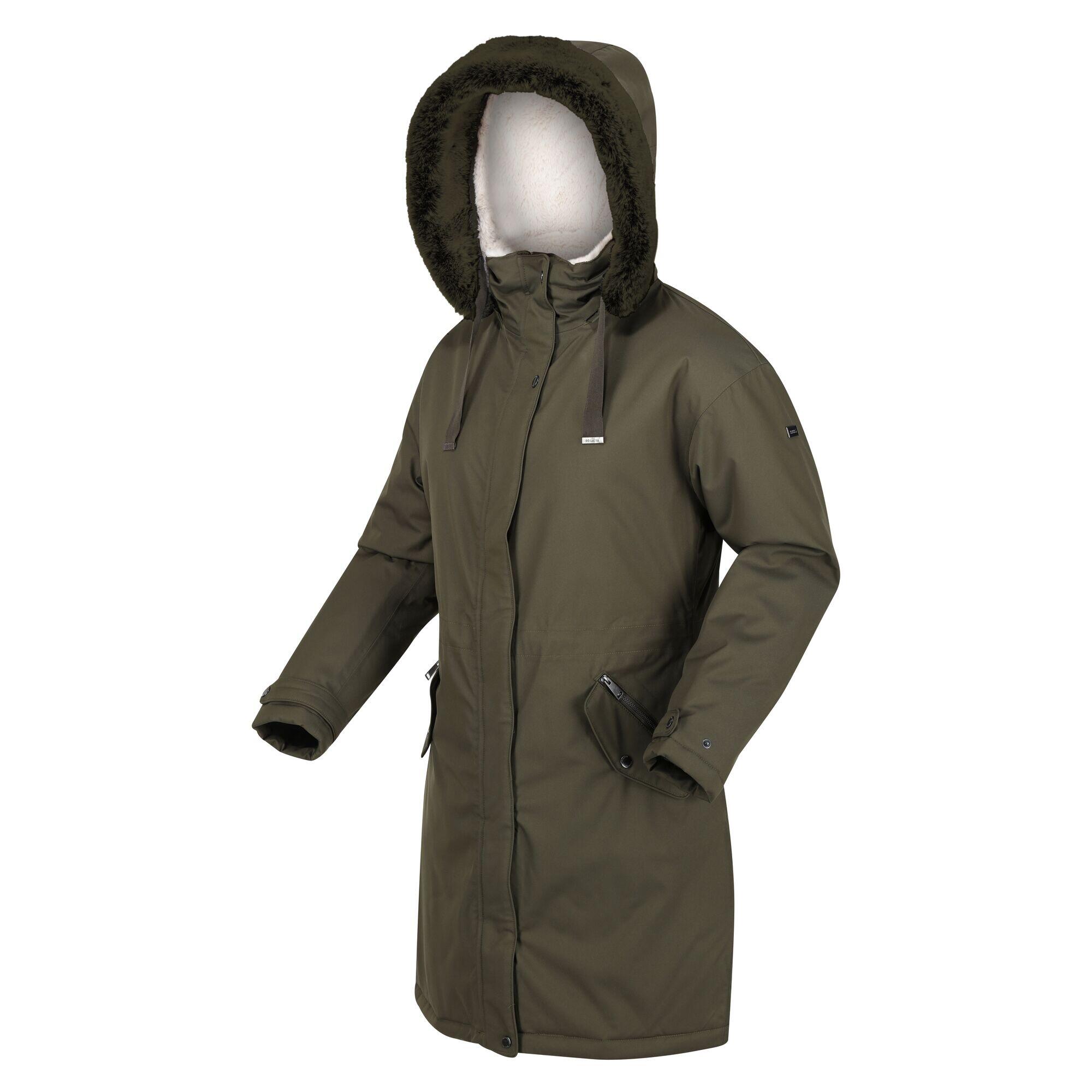 Womens/Ladies Samaria Waterproof Jacket (Dark Khaki) 3/5