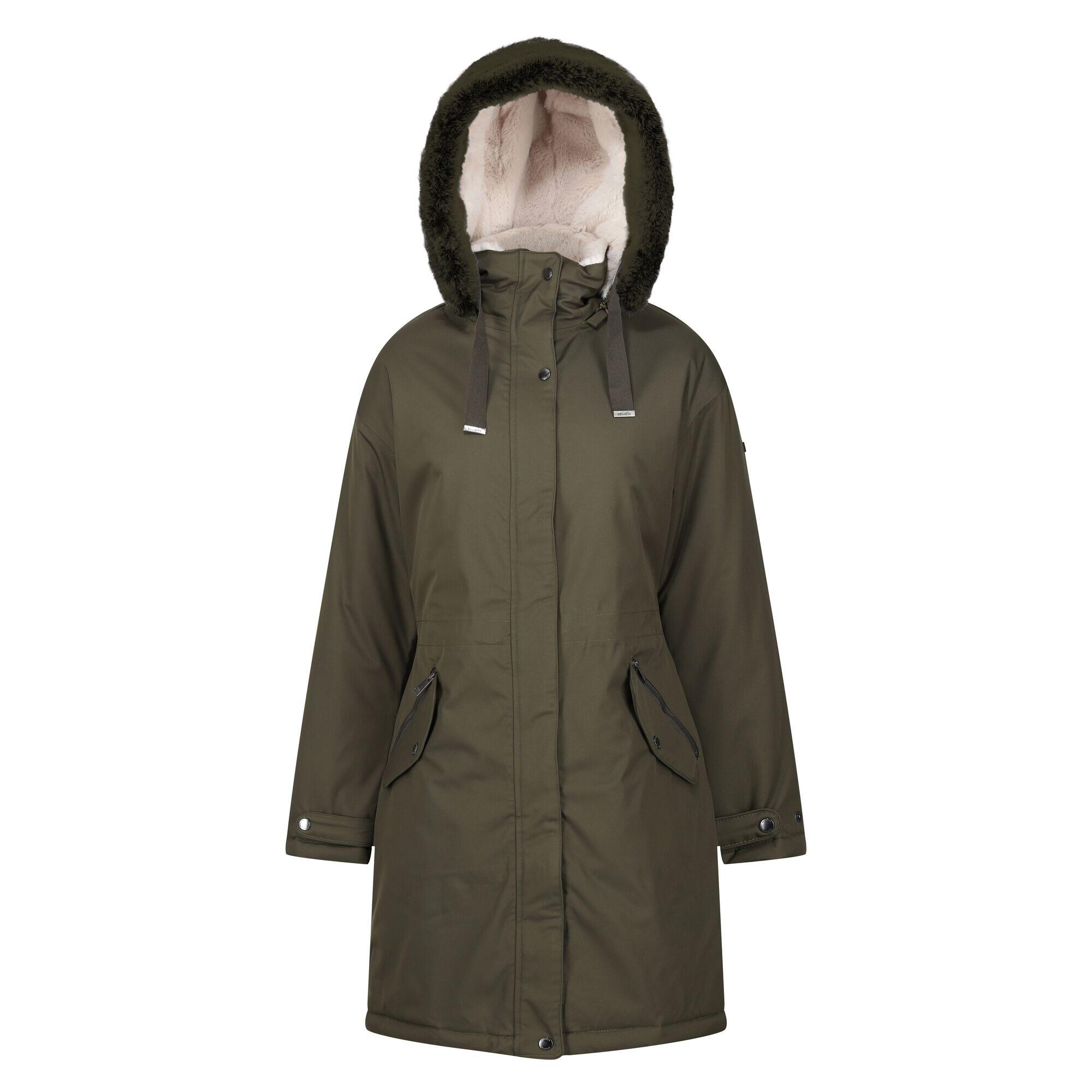 REGATTA Womens/Ladies Samaria Waterproof Jacket (Dark Khaki)