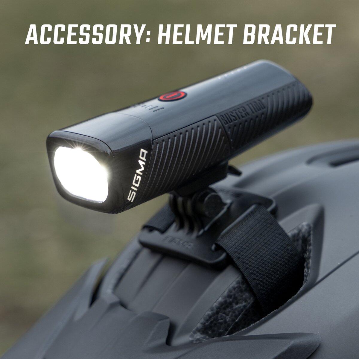 Sigma Buster 1100L Headlight with helmet mount 3/4