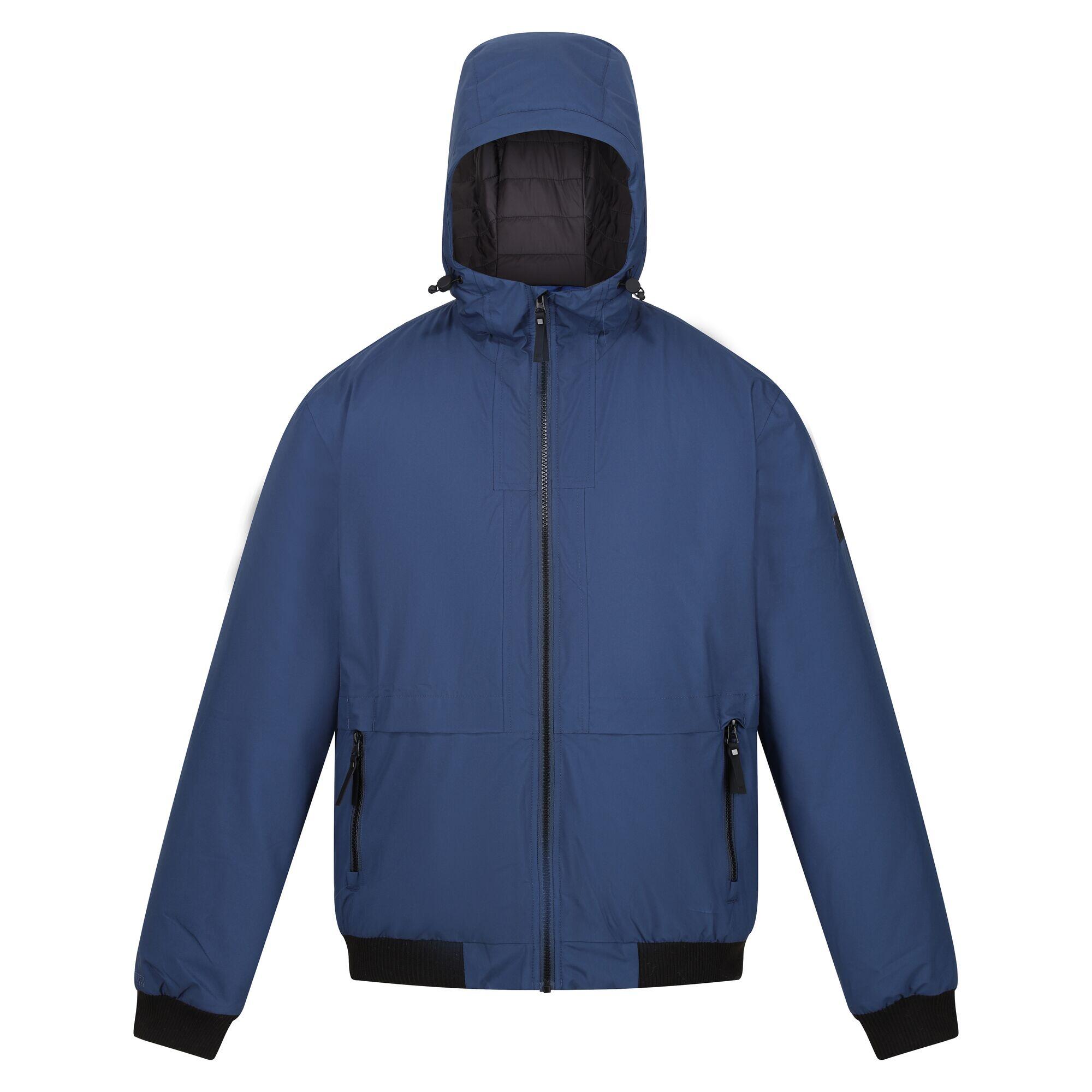 Mens Renly Hooded Waterproof Jacket (Admiral Blue) 1/5