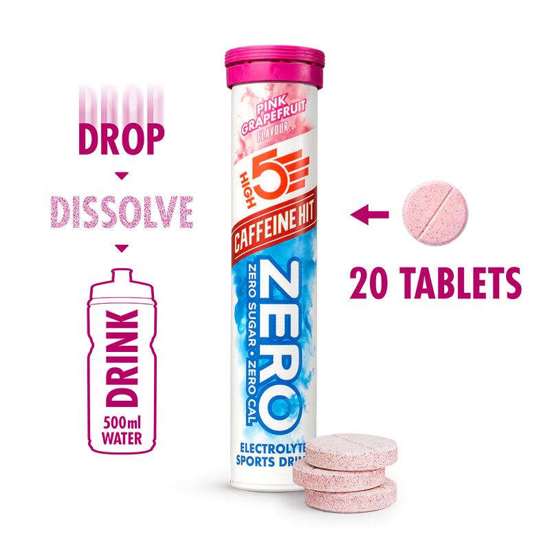 ZERO Caffeine HIT Electrolyte pezsgőtabletta 20db, Pink Graphefruit (75mg)