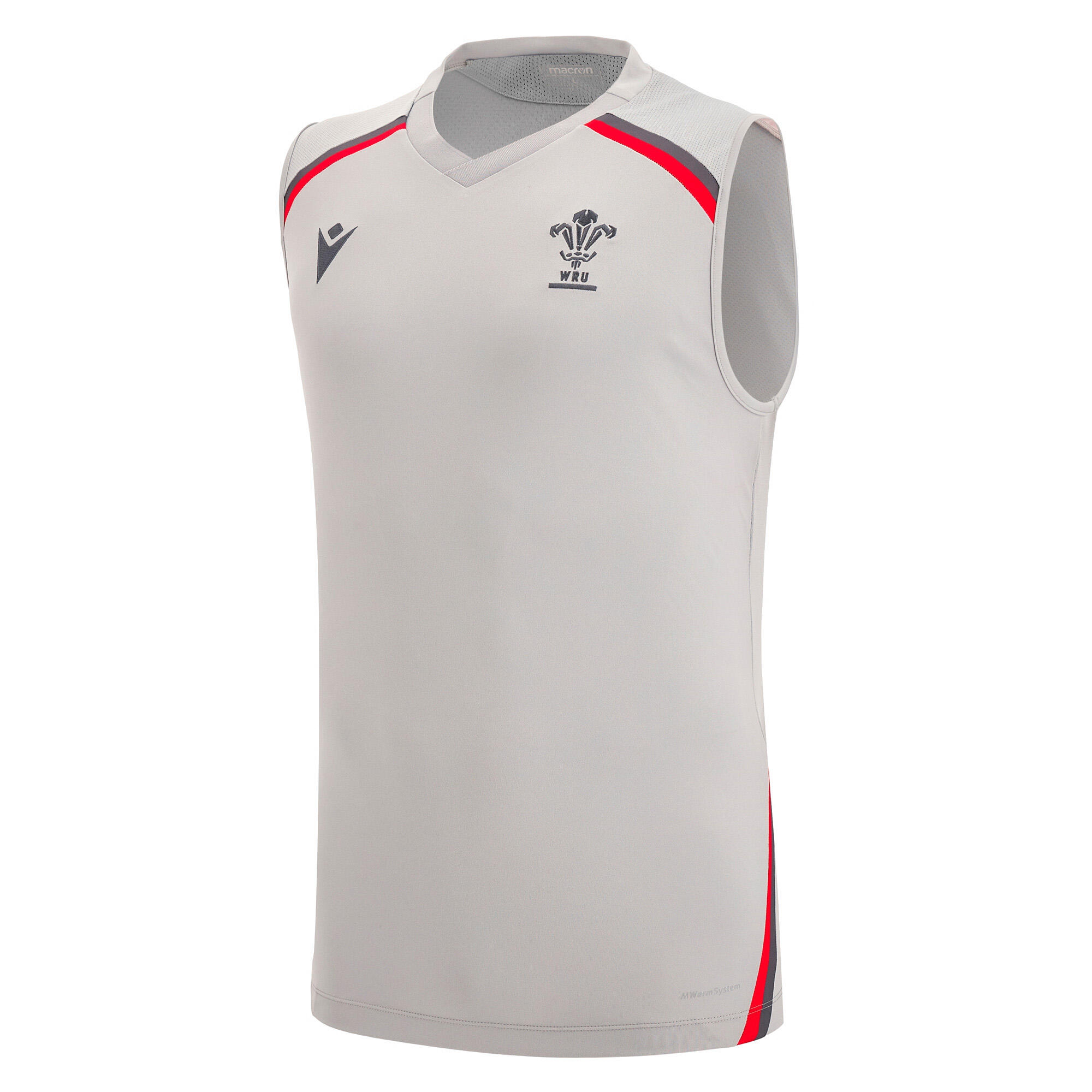 MACRON Macron Wales 2022/23 Mens Training Tank Top Grey/Red - XL