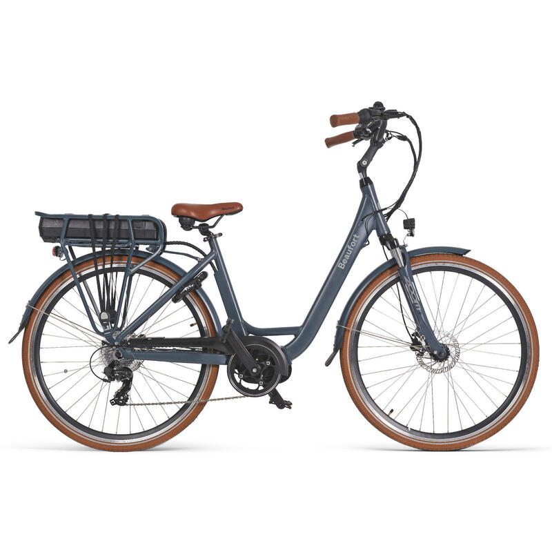 Elektrische damesfiets, Bea, 49 cm, middenmotor, 7sp, rackley grey