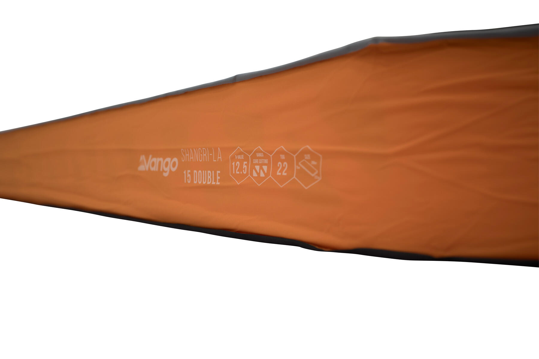 Vango Shangri-La II 15 Double Sleeping Mat, Cloud Grey / Orange 3/7