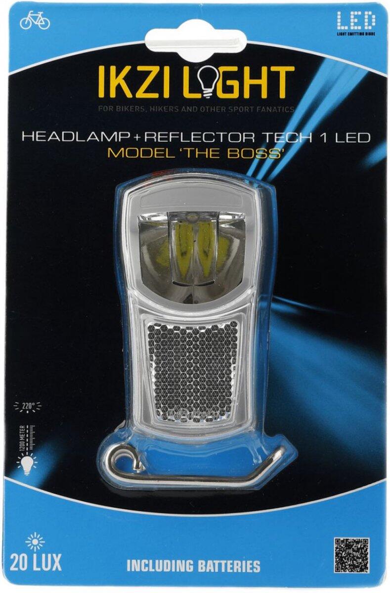 Faro anteriore IkziLight The Boss, 1 LED, con staffa e batterie. 2/4