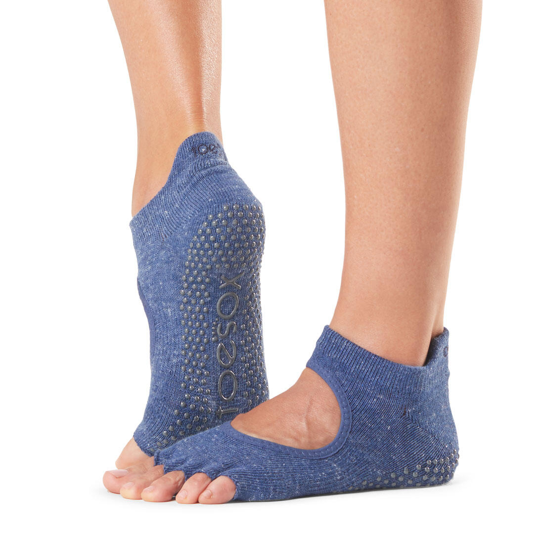 Womens/Ladies Bellarina Gripped Half Toe Socks (Navy) 2/3