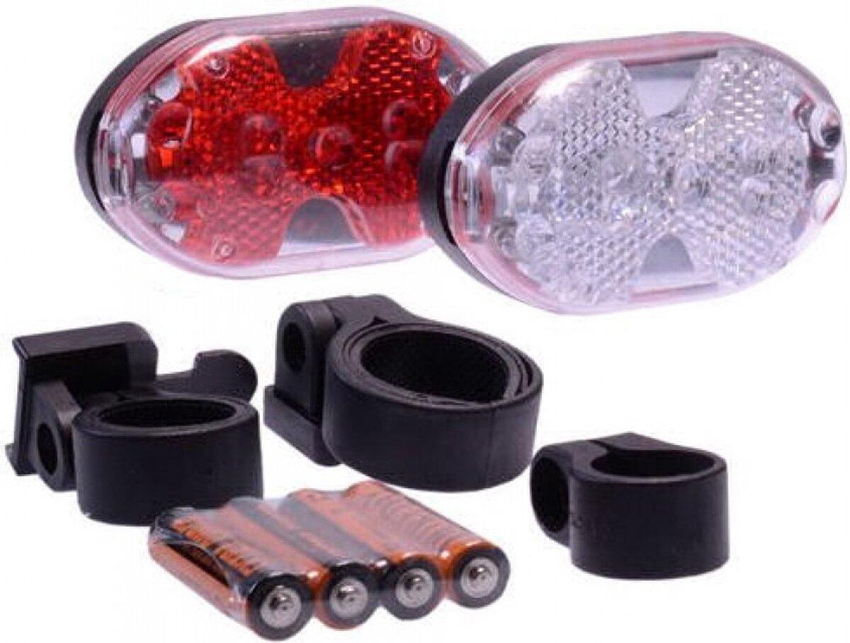 LED Beleuchtungsset für Fahrräder in Schwarz und Rot 3/5