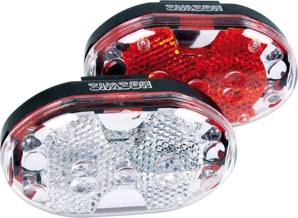 LED Beleuchtungsset für Fahrräder in Schwarz und Rot 2/5
