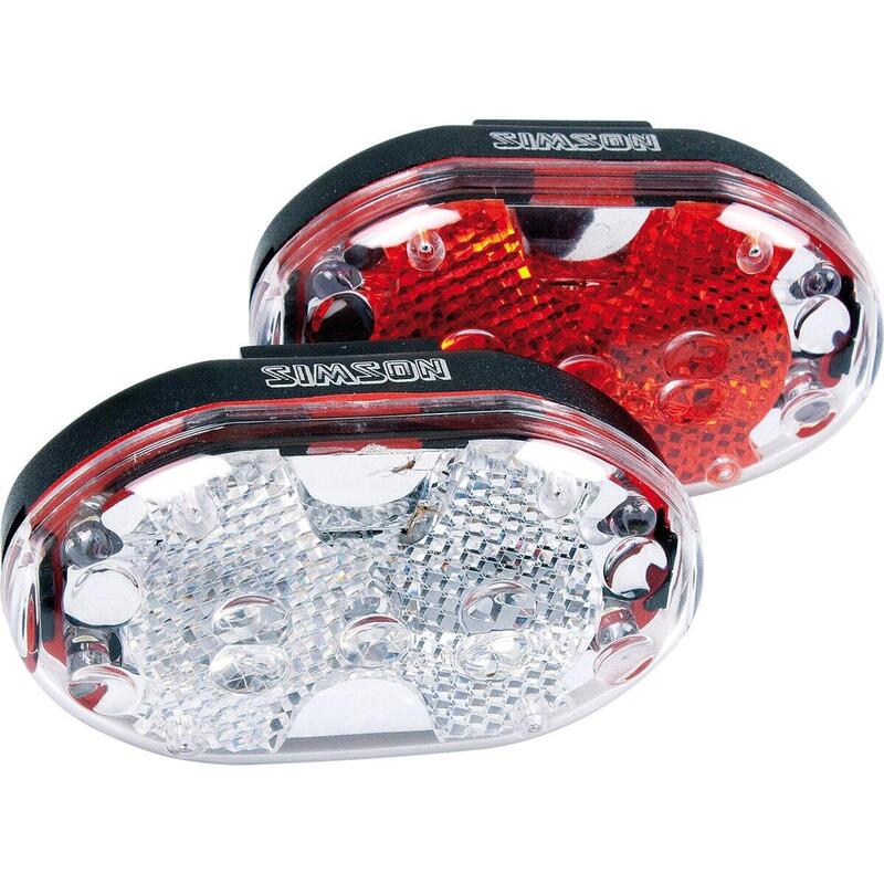 SIMSON batterie d'éclairage à LED noir / rouge