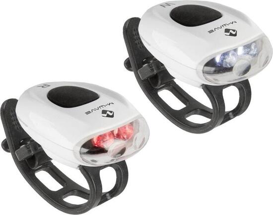 Set luci LED M-Wave Cobra 3 mini anteriore e posteriore.