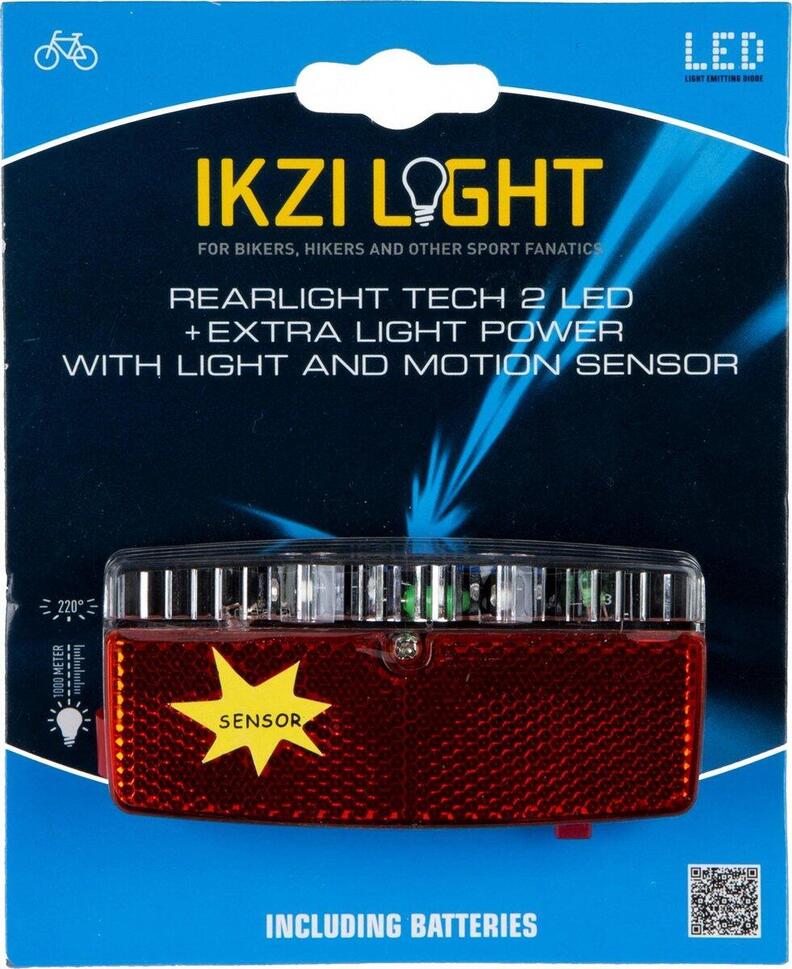 Lekkie Światło Tylne 5 Diod Led Z Czujnikiem, Bateria 80Mm