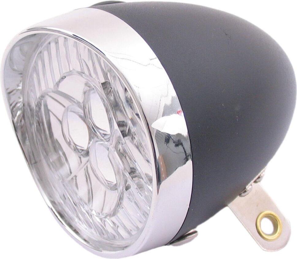 Reflektor Retro 3 Led - Wł./Wył. - Zawiera Latarkę Baterie – Czarne/Chromowane