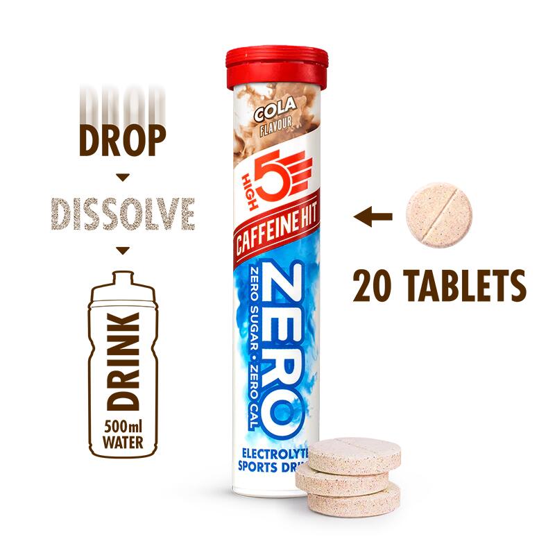 ZERO Caffeine HIT Electrolyte pezsgőtabletta 20db, Cola (75mg)