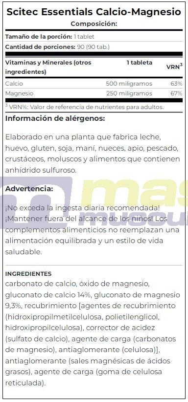 Calcium en magnesium 750 mg - 90 tabletten Scitec Nutrition 5/5