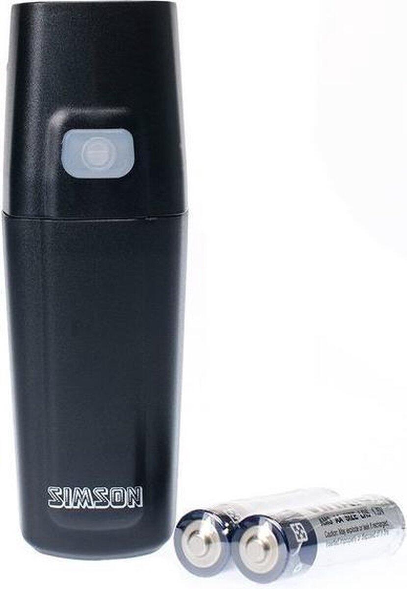 Faro anteriore a batteria Simson 'Bundle' 25 LUX con staffa manubrio. 3/4