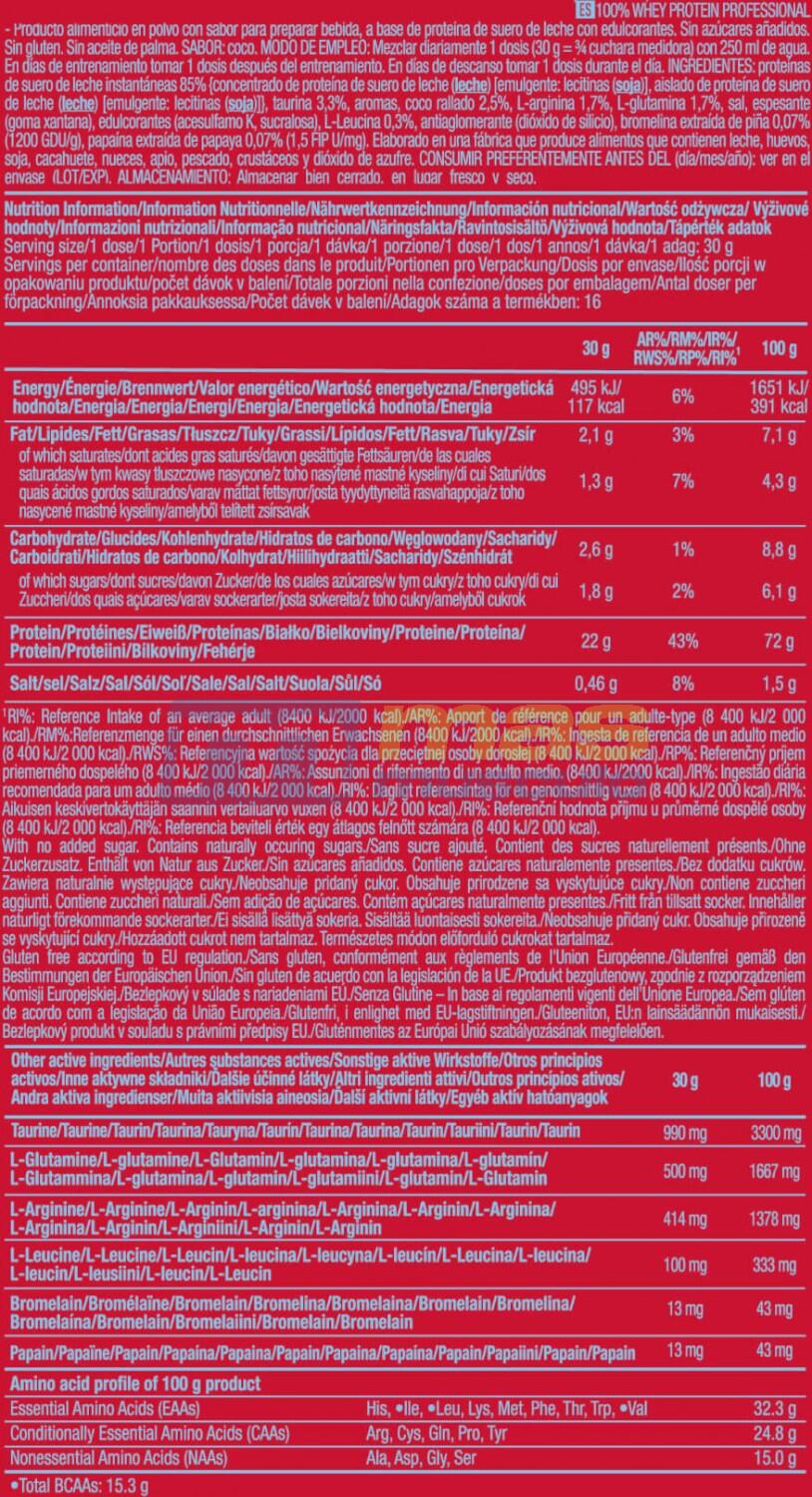 Whey concentrée - 100% Whey Protein Professional - Noix de Coco 5/5